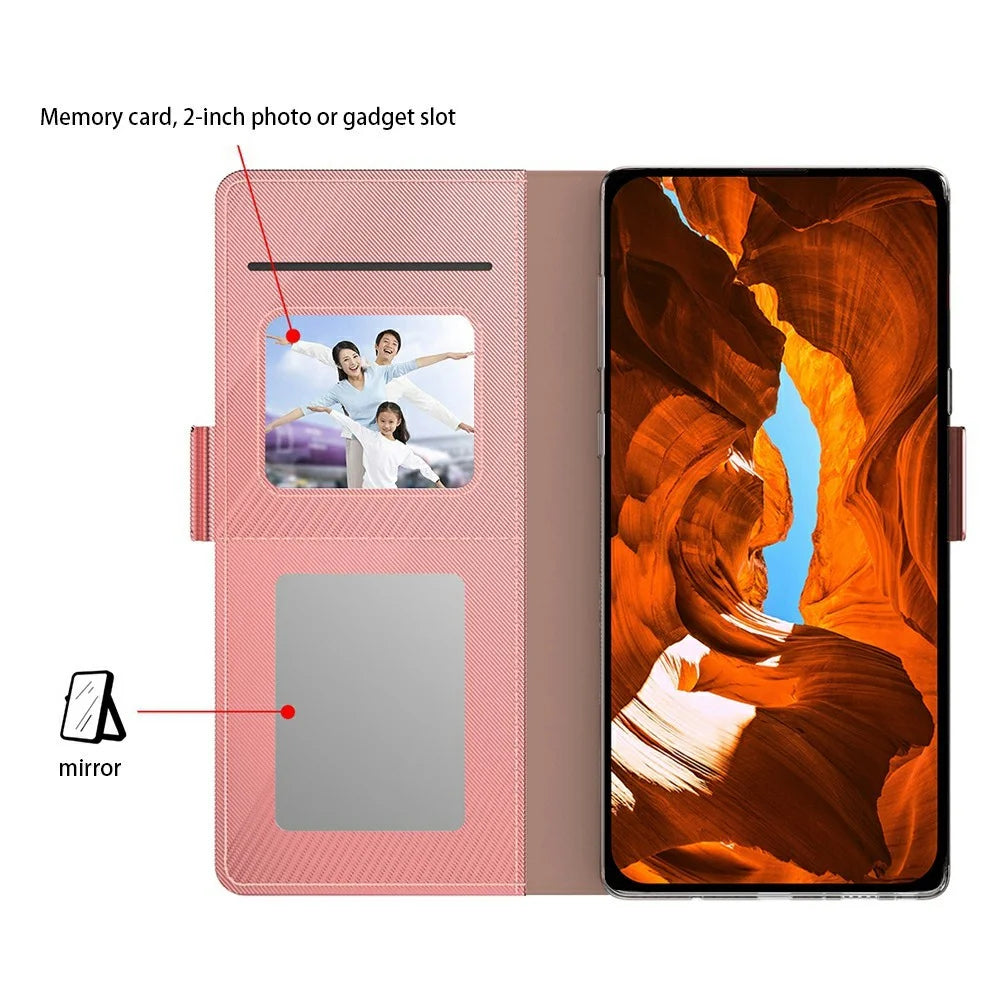 For vivo S60 5G Case PU+TPU Magnetic Flip Phone Cover with Stand - Rose Gold - 3