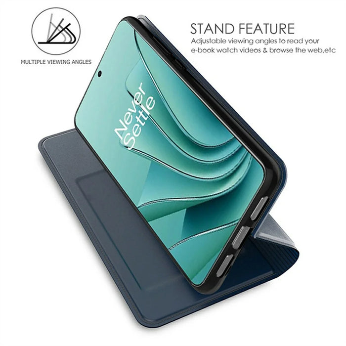 For OnePlus Nord CE6 5G Case PU Leather Phone Cover with Card Holder Stand - Black - 2