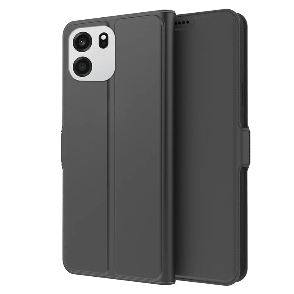 For OnePlus Nord CE6 5G Case Shockproof TPU Inner Shell Leather Phone Cover Card Slot - Black - 1