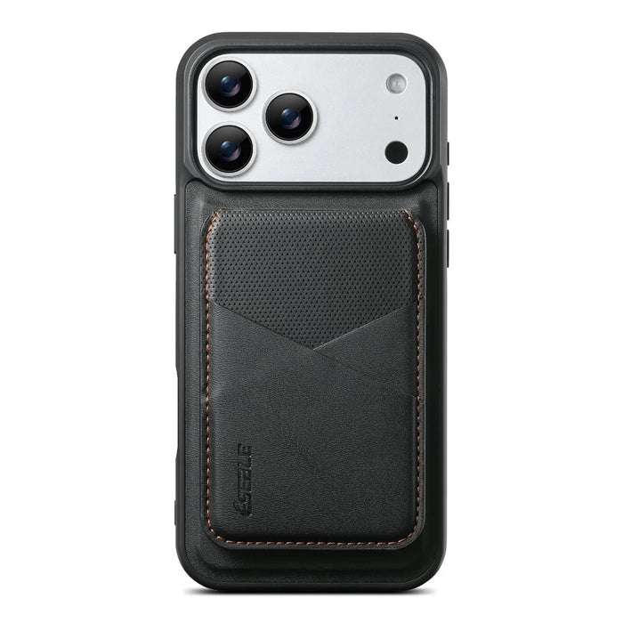 ESEBLE LE6 for iPhone 17 Pro Magnetic Case with Detachable RFID Blocking Card Holder PU Leather + TPU Phone Cover - Black - 2