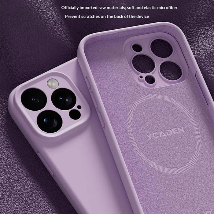 YCADEN For iPhone 16 Pro Max Magnetic Case Precise Cutouts TPU Phone Back Cover - Grass Green - 4