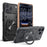 For iPhone 17 Pro Magnetic Case 360° Rotating Ring Kickstand TPU Phone Cover - Black - 2