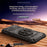 For iPhone 17 Pro Magnetic Case 360° Rotating Ring Kickstand TPU Phone Cover - Black - 6