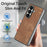 For Samsung Galaxy Z Fold7 5G Case Shockproof Slim Retro Leather Phone Back Cover - Brown - 5