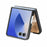 For Samsung Galaxy Z Flip8 Magnetic Case Denim Texture Leather + PC Shockproof Phone Cover - Black - 3