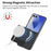 For Samsung Galaxy Z Flip8 Magnetic Case Denim Texture Leather + PC Shockproof Phone Cover - Black - 5
