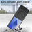 For Samsung Galaxy Z Flip8 Magnetic Case Denim Texture Leather + PC Shockproof Phone Cover - Black - 6