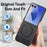 For Samsung Galaxy Z Flip8 Magnetic Case Denim Texture Leather + PC Shockproof Phone Cover - Black - 7