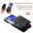 For Samsung Galaxy Z Flip8 Magnetic Case with Card Bag Denim Texture Leather Back Cover - Black - 4