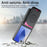For Samsung Galaxy Z Flip8 Magnetic Case with Card Bag Denim Texture Leather Back Cover - Black - 5