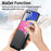 For Samsung Galaxy Z Flip8 Magnetic Case with Card Bag Denim Texture Leather Back Cover - Black - 6