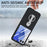 CASENEO for Samsung Galaxy Z Flip8 Case Ring Kickstand Skin-feel PC Phone Cover with Screen Protector - Black - 4