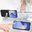 CASENEO for Samsung Galaxy Z Flip8 Case Ring Kickstand Skin-feel PC Phone Cover with Screen Protector - Black - 7