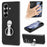 CASENEO for Samsung Galaxy Z Fold7 5G Case Ring Kickstand Skin-feel PC Phone Cover with Screen Protector - Black - 1