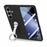 CASENEO for Samsung Galaxy Z Fold7 5G Case Ring Kickstand Skin-feel PC Phone Cover with Screen Protector - Black - 3