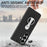 CASENEO for Samsung Galaxy Z Fold7 5G Case Ring Kickstand Skin-feel PC Phone Cover with Screen Protector - Black - 7