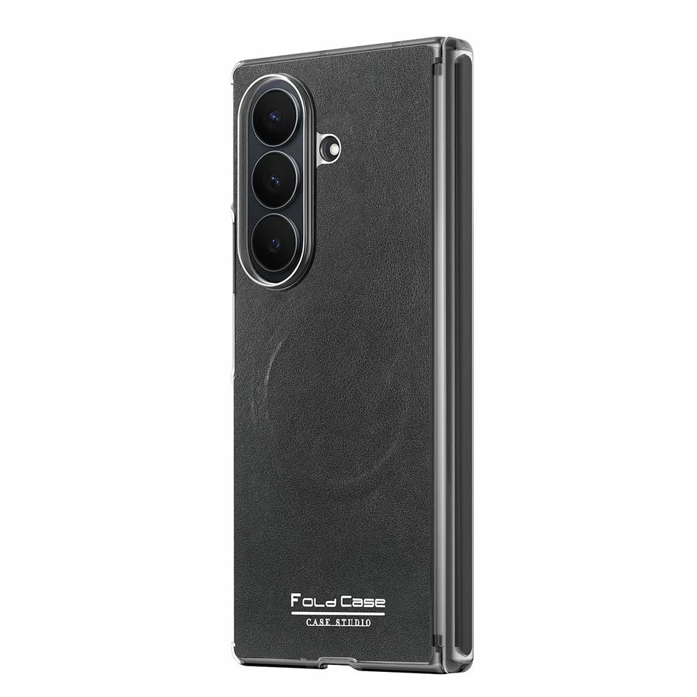 For Samsung Galaxy Z Fold8 Ultra Magnetic Case PU Leather Dual-Axis Shockproof Phone Cover - Black - 3