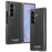 For Samsung Galaxy Z Fold7 5G Magnetic Case PU Leather Dual-Axis Shockproof Phone Cover - Black - 1