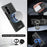 For Samsung Galaxy Z Fold7 5G Magnetic Case PU Leather Dual-Axis Shockproof Phone Cover - Black - 7