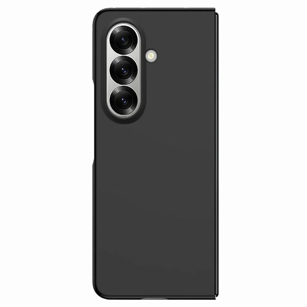 For Samsung Galaxy Z Fold7 5G Case Hard PC Soft-touch Phone Cover with Built-in Tempered Glass Film - Black - 5