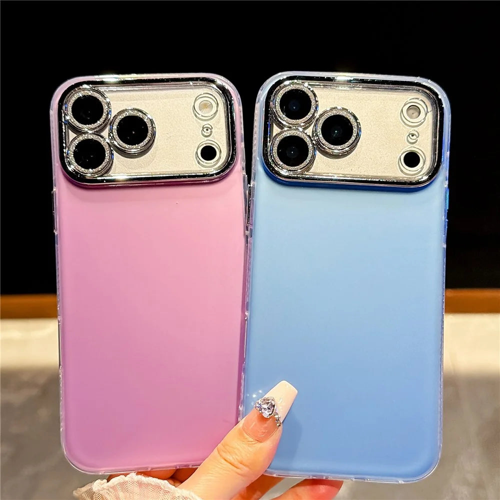 For iPhone 18 Pro Max / 17 Pro Max Case PC + TPU IMD Phone Cover with Electroplated Camera Frame - Vibrant Orange - 6