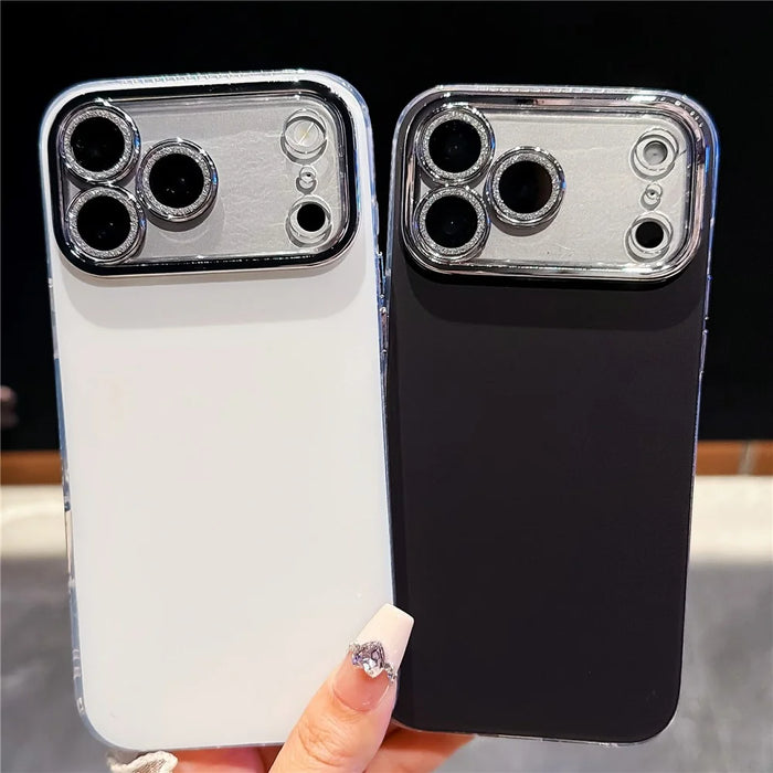 For iPhone 18 Pro / 17 Pro Case PC + TPU IMD Phone Cover with Electroplated Camera Frame - Vibrant Orange - 7