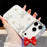 For iPhone 18 Pro Max / 17 Pro Max Case Pearl Bow Decor PC + TPU IMD Phone Cover with Rhinestone Camera Ring - Pearl White - 3