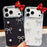 For iPhone 18 Pro Max / 17 Pro Max Case Pearl Bow Decor PC + TPU IMD Phone Cover with Rhinestone Camera Ring - Pearl White - 6