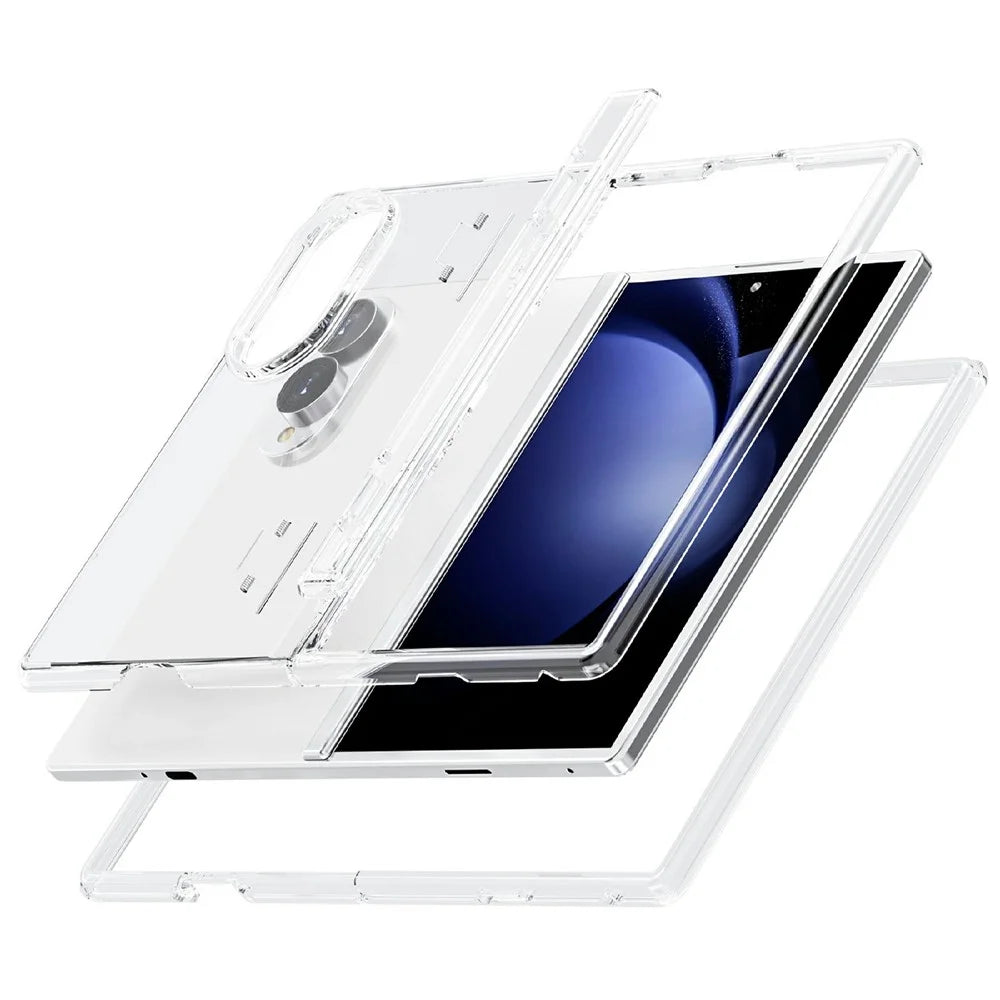 For Samsung Galaxy Z Fold8 Case PC + TPU Shockproof Clear Phone Cover - Transparent - 4