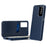 For Samsung Galaxy A27 5G Case with Card Holder Smart View Window Leather Phone Cover - Sapphire - 1