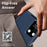 For Samsung Galaxy A27 5G Case with Card Holder Smart View Window Leather Phone Cover - Sapphire - 5