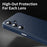 For Samsung Galaxy A27 5G Case with Card Holder Smart View Window Leather Phone Cover - Sapphire - 6