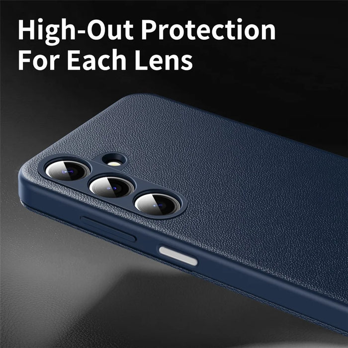 For Samsung Galaxy A27 5G Case with Card Holder Smart View Window Leather Phone Cover - Sapphire - 6