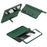 For Samsung Galaxy Z Fold8 Ultra Case with Tempered Glass Film Kickstand PC  + PU Leather Folding Phone Cover - Green - 1
