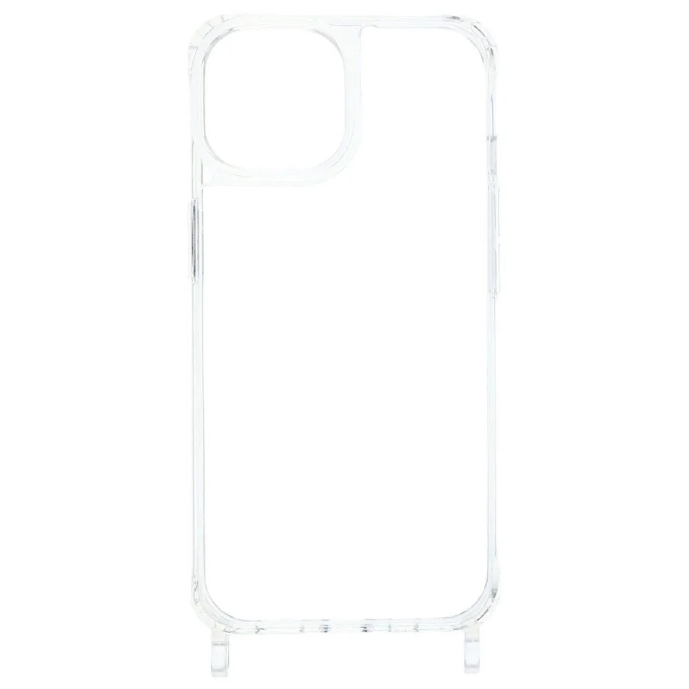 For iPhone 15 Plus Case PC+TPU 1.5mm Clear Phone Cover with Lanyard Holes - Transparent - 3