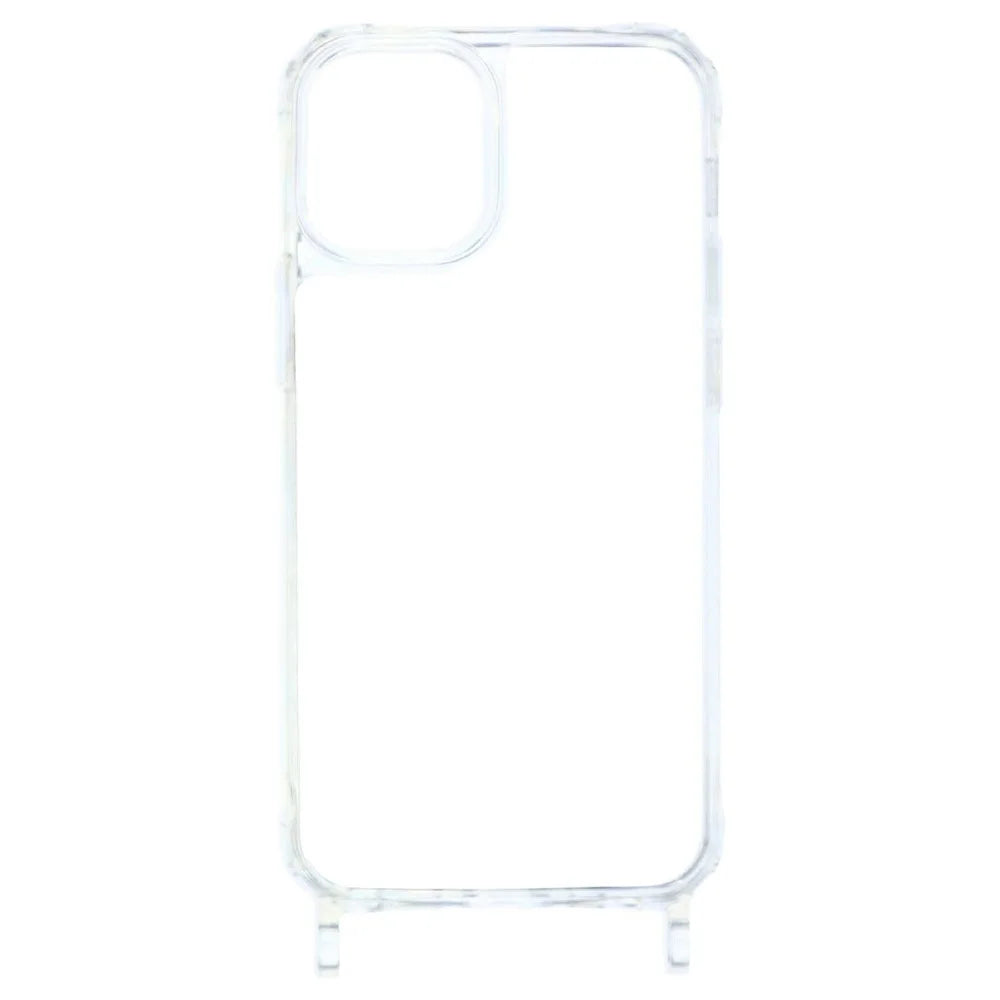 For iPhone 12 mini Case PC+TPU 1.5mm Clear Phone Cover with Lanyard Holes - Transparent - 2