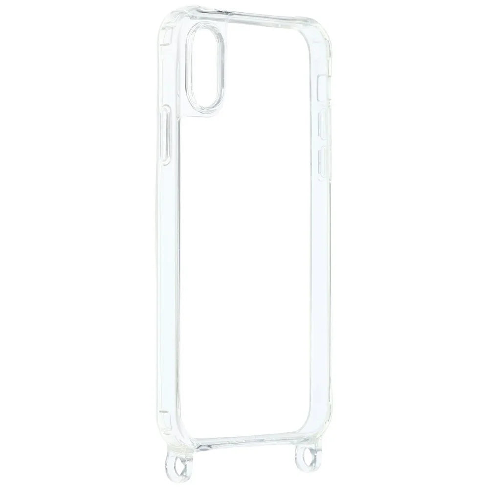 For iPhone XS Max 6.5 inch Case PC+TPU 1.5mm Clear Phone Cover with Lanyard Holes - Transparent - 3