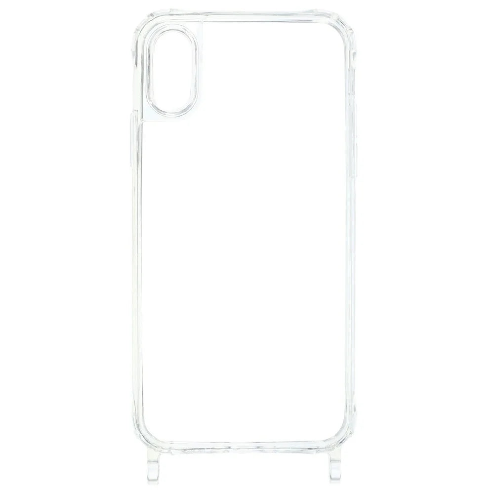 For iPhone XR 6.1 inch Case PC+TPU 1.5mm Clear Phone Cover with Lanyard Holes - Transparent - 2