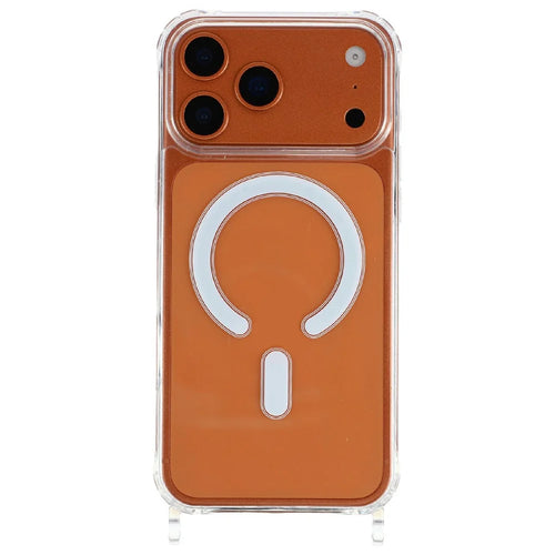 For iPhone 17 Pro Max Case Compatible with MagSafe TPU+PC 1.5mm Clear Phone Cover with Lanyard Holes - Transparent - 1