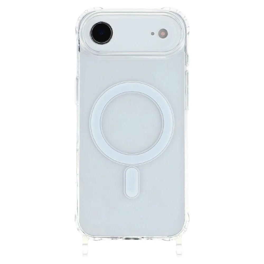 For iPhone Air Case Compatible with MagSafe TPU+PC 1.5mm Clear Phone Cover with Lanyard Holes - Transparent - 1