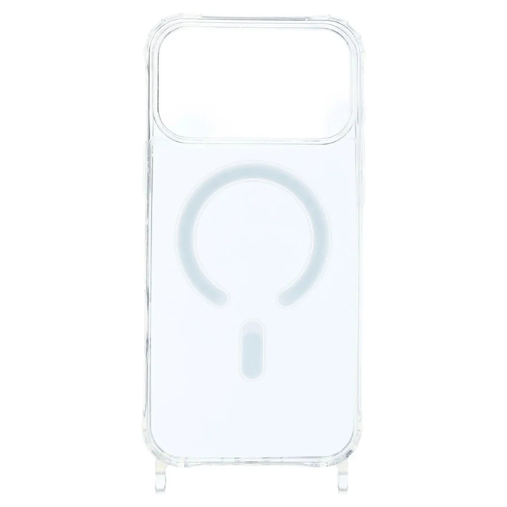 For iPhone 17 Pro Case Compatible with MagSafe TPU+PC 1.5mm Clear Phone Cover with Lanyard Holes - Transparent - 3