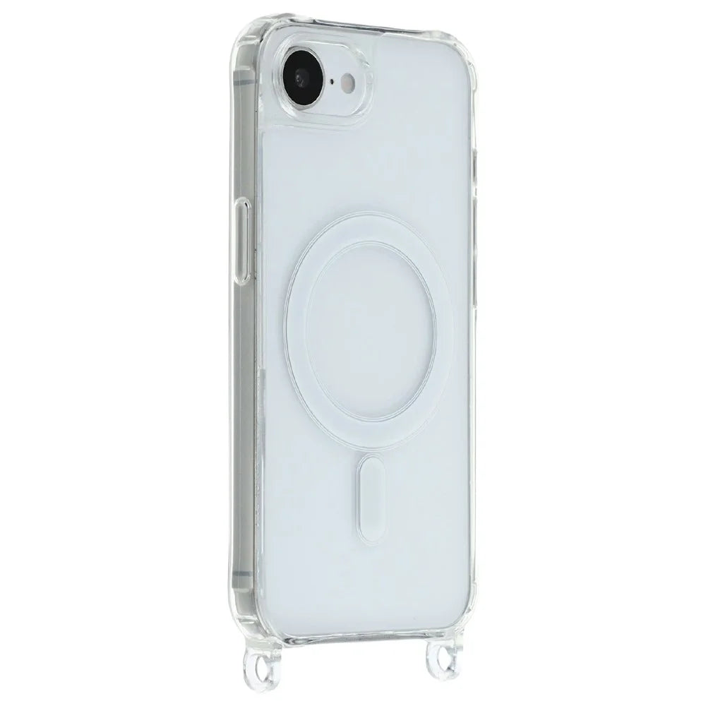 For iPhone 17e / 16e Case Compatible with MagSafe TPU+PC 1.5mm Clear Phone Cover with Lanyard Holes - Transparent - 2