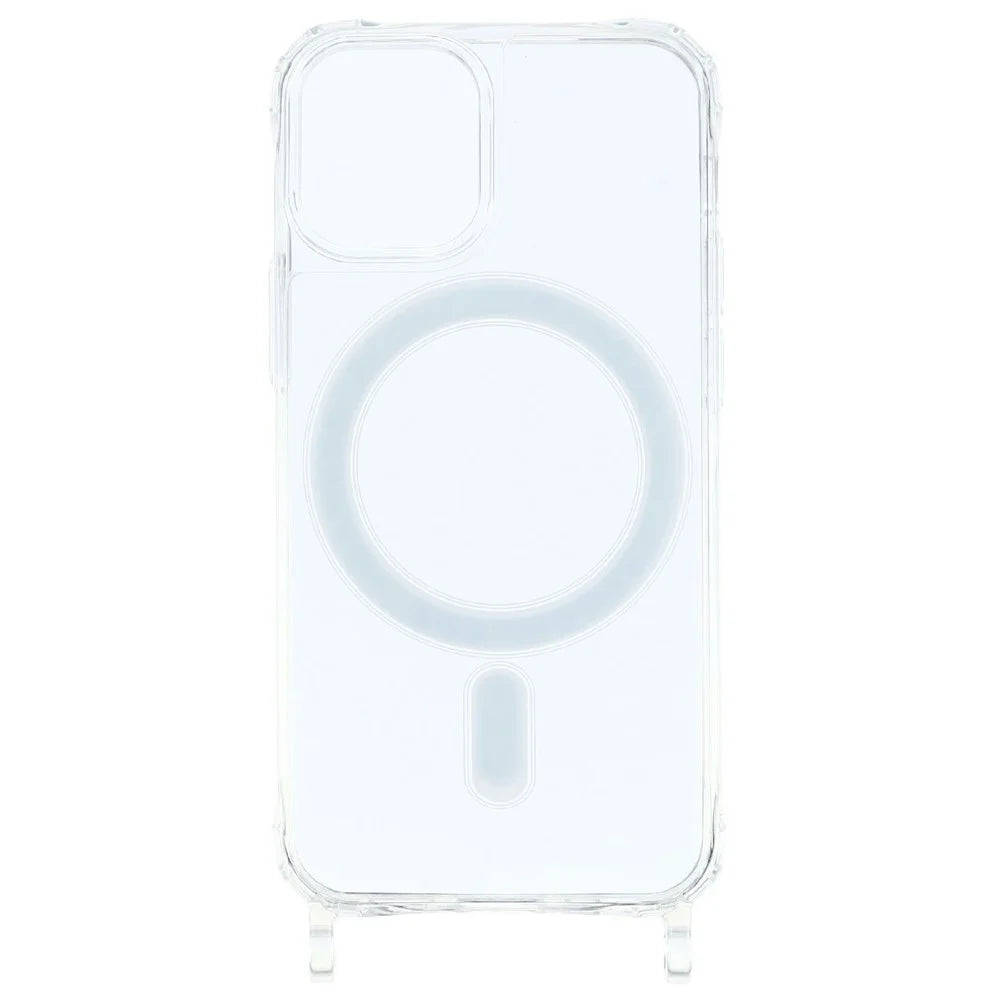 For iPhone 11 Magnetic Case TPU+PC 1.5mm Clear Phone Cover with Lanyard Holes - Transparent - 2