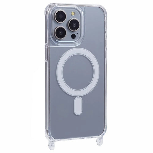 For iPhone 11 Pro Case Compatible with MagSafe TPU+PC 1.5mm Clear Phone Cover with Lanyard Holes - 1