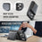 AUTSPACE for iPhone 17 Pro Max Case  A13 Vintage Leather Back Cover with Magnetic Detachable Card Bag - Black - 5