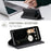AUTSPACE for Google Pixel 10 Pro XL Wallet Case  A01 Leather Stand Cover with RFID Blocking Card Holder - Black - 2