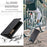 AUTSPACE for Google Pixel 10 Pro XL Wallet Case  A01 Leather Stand Cover with RFID Blocking Card Holder - Black - 3