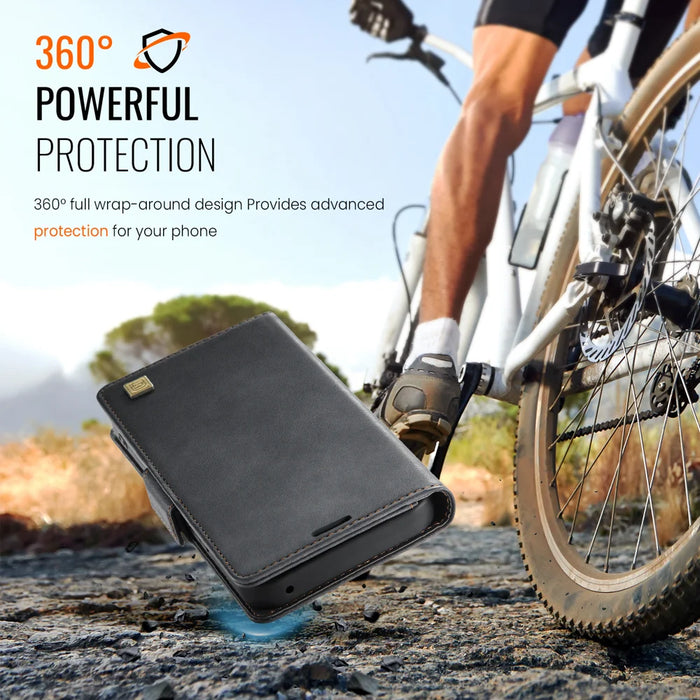 AUTSPACE for Google Pixel 10 Pro / Google Pixel 10 A11 Case RFID Blocking Retro Leather Cell Phone Wallet Cover - Black - 7