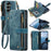 CASEME for Samsung Galaxy Z Fold8 Ultra C30 Phone Cases with Strap Zipper Multiple Card Holder PU Leather Cover - Blue - 1