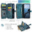 CASEME for Samsung Galaxy Z Fold8 Ultra C30 Phone Cases with Strap Zipper Multiple Card Holder PU Leather Cover - Blue - 3